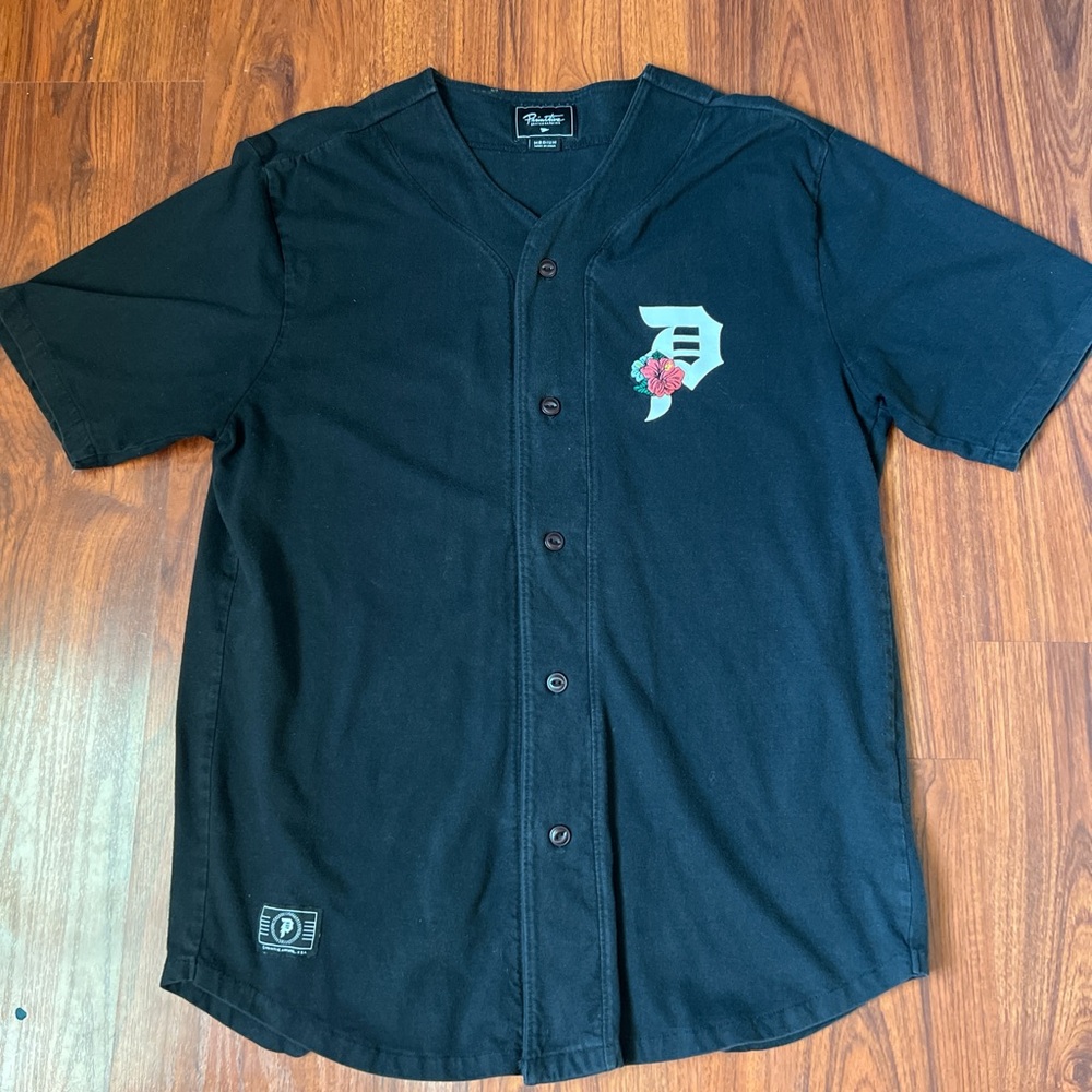Black Baseball Jersey Shirt